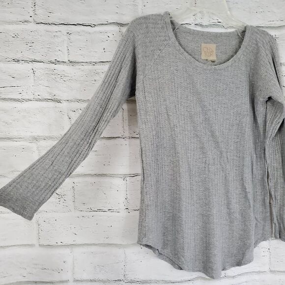 Chaser long sleeve raw hem thermal gray - Picture 3 of 6